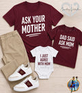 Personalized Father & Kids Matching T‑Shirts – Ask Your Mother Family Set