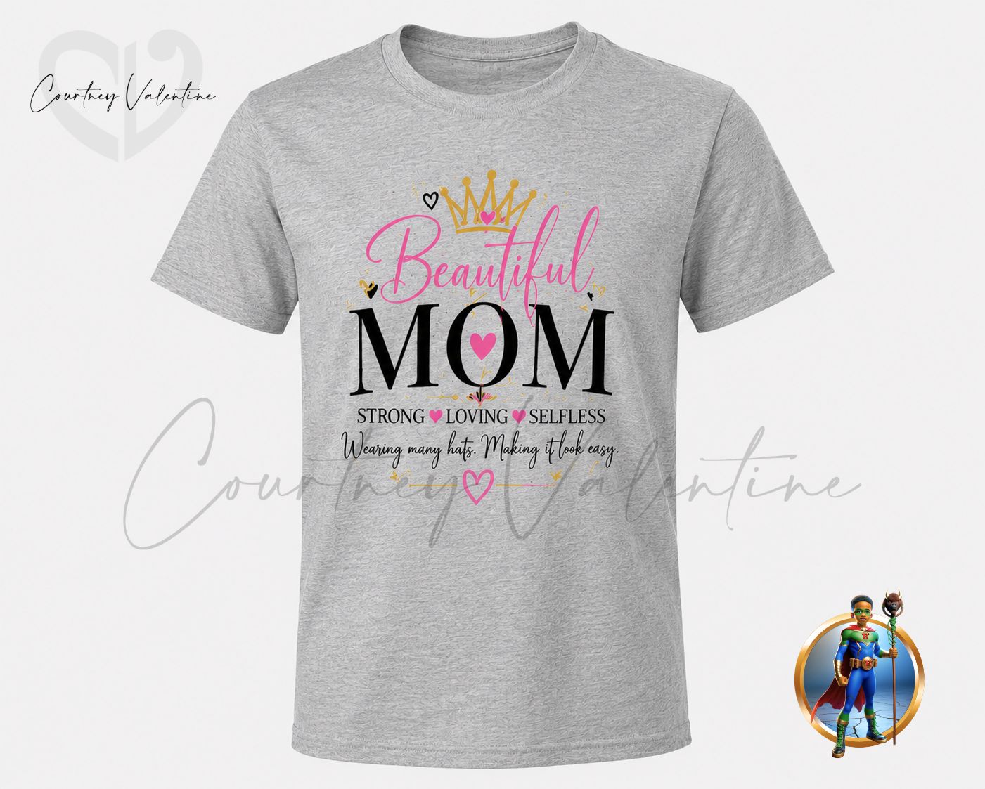 T‑Shirt personnalisé Belle M — Forte • Aimante • Altruiste