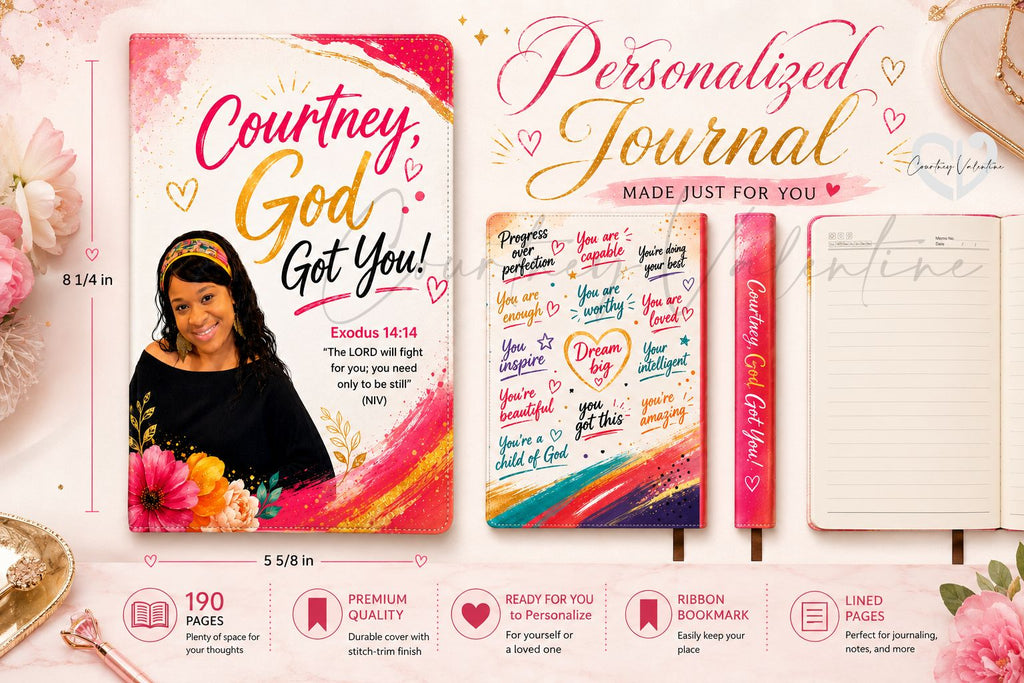 Cadeau de journal souvenir personnalisé pour pensées, rêves et moments.