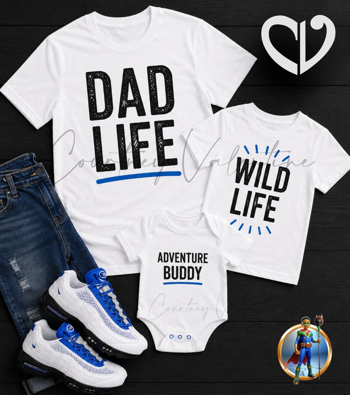 Personalized Father & Kids Matching T‑Shirts – Dad Life Family Set