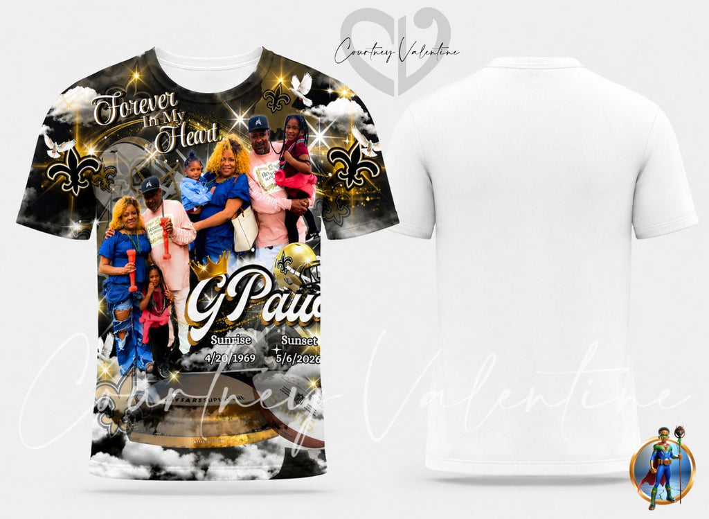 T-shirt personnalisé Collage photo Maman. MOM = M — Puissante • O — Possède • M — Captivante
