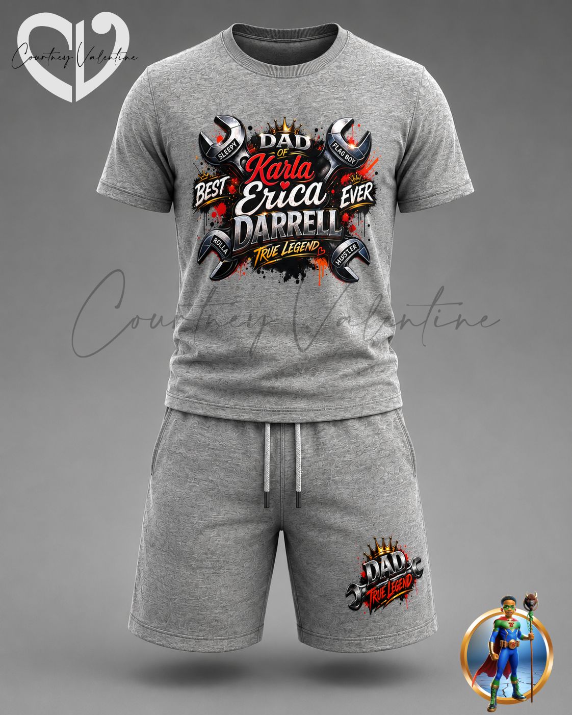 Men’s Personalized 2‑Piece Breathable T‑Shirt & Shorts Set