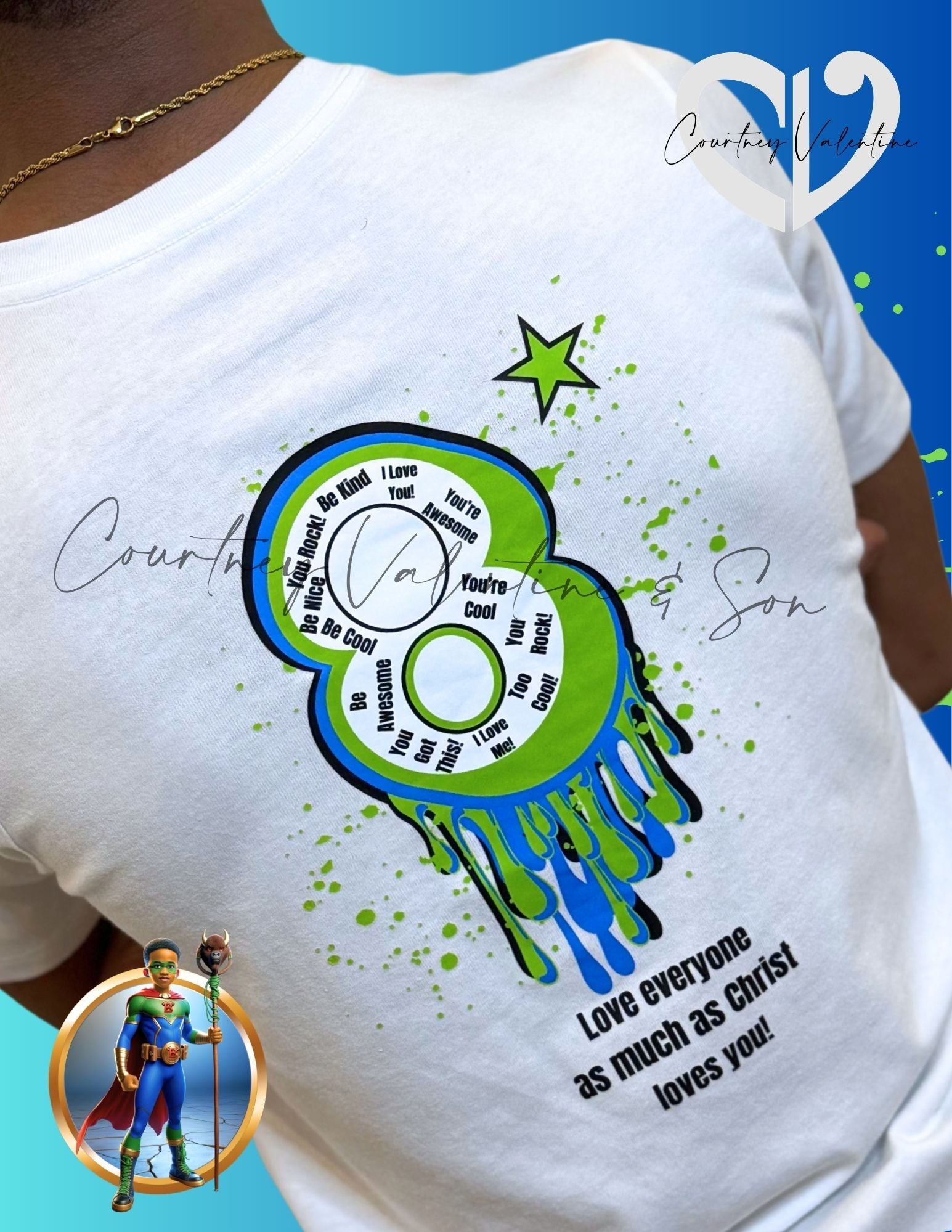 T-shirt personnalisé Jean 3:16 | T-shirt chrétien et de gentillesse inspirant