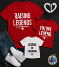 Personalized Father & Kids Matching T‑Shirts – Raising Legends Family Set
