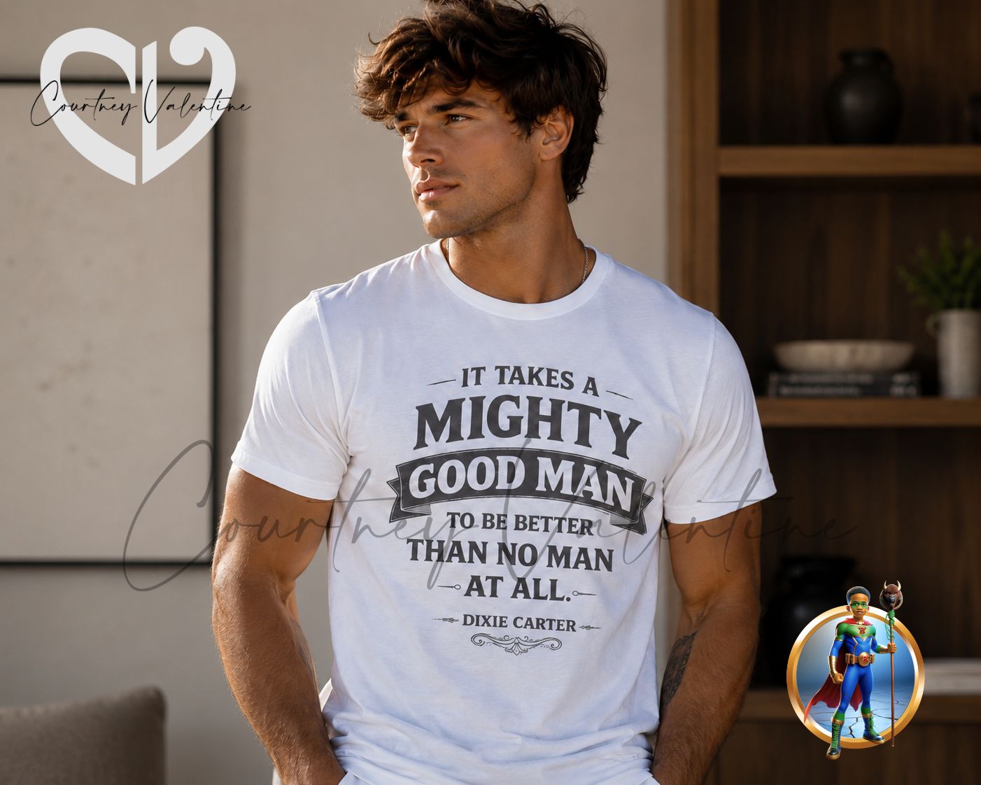 Tee Mighty Good Man — Un T‑Shirt classique pour hommes