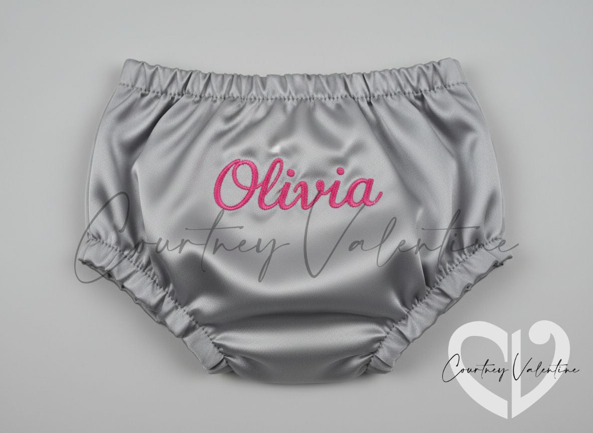 Couvre-couches/bloomers personnalisés pour filles — Fabriqués sur mesure en satin ou en coton